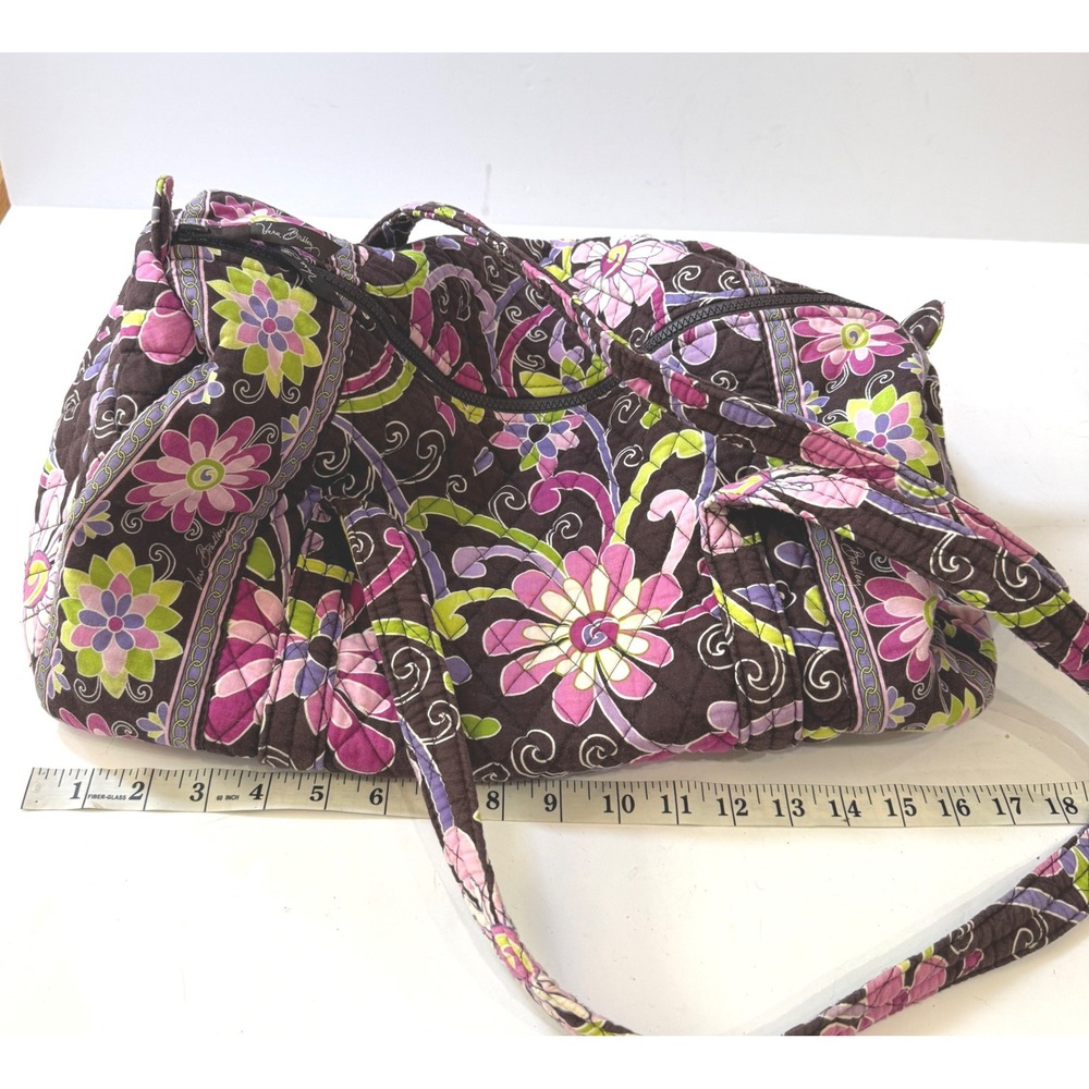 Vera Bradley Purple Punch Retired Large Duffel Weekender Travel Bag Floral Y2K